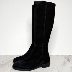 Stuart Weitzman Black Suede Tall Boot 4 1/2 35
